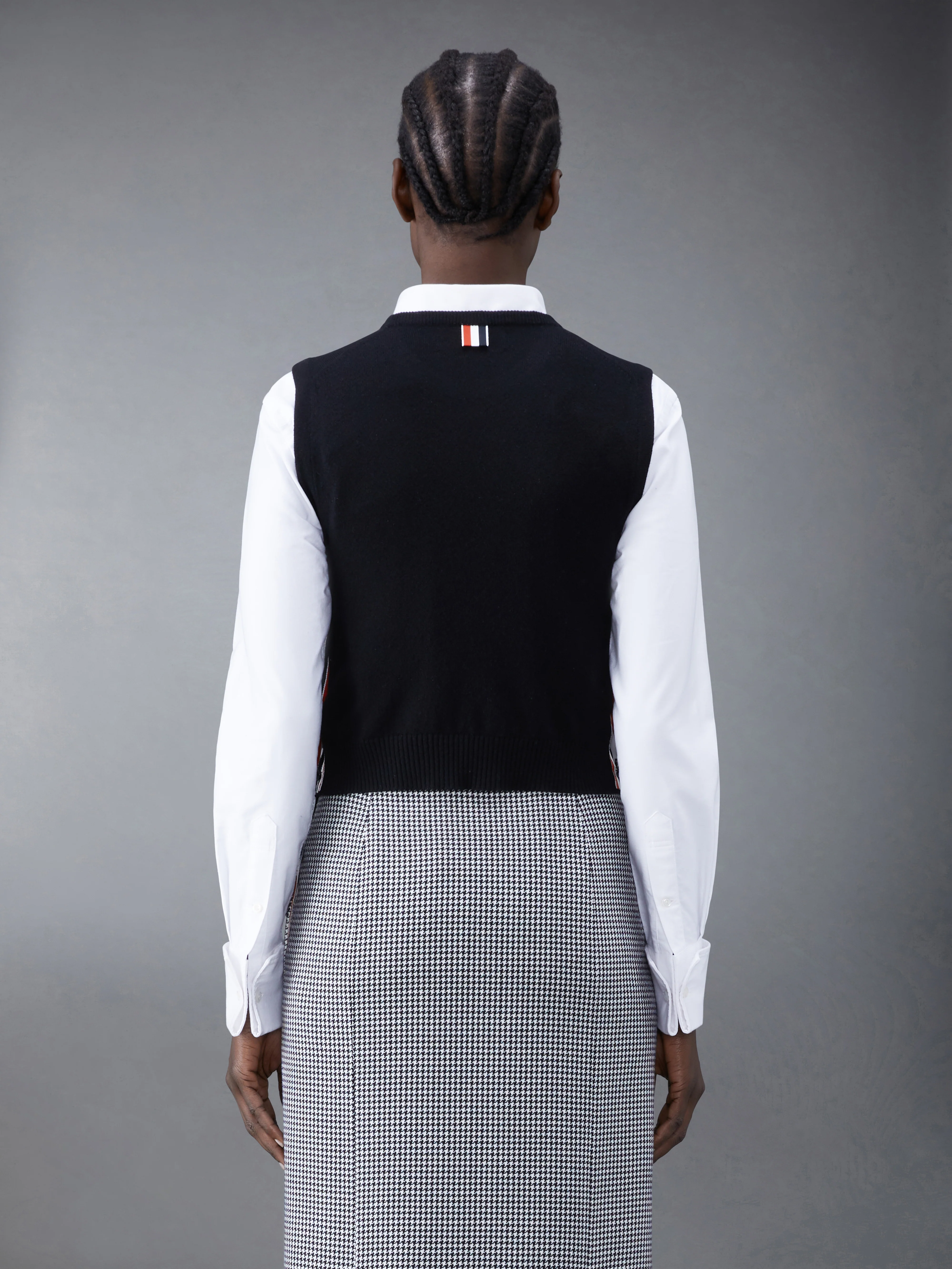 Cashmere Cropped Crew Neck Shell Top - Image 2