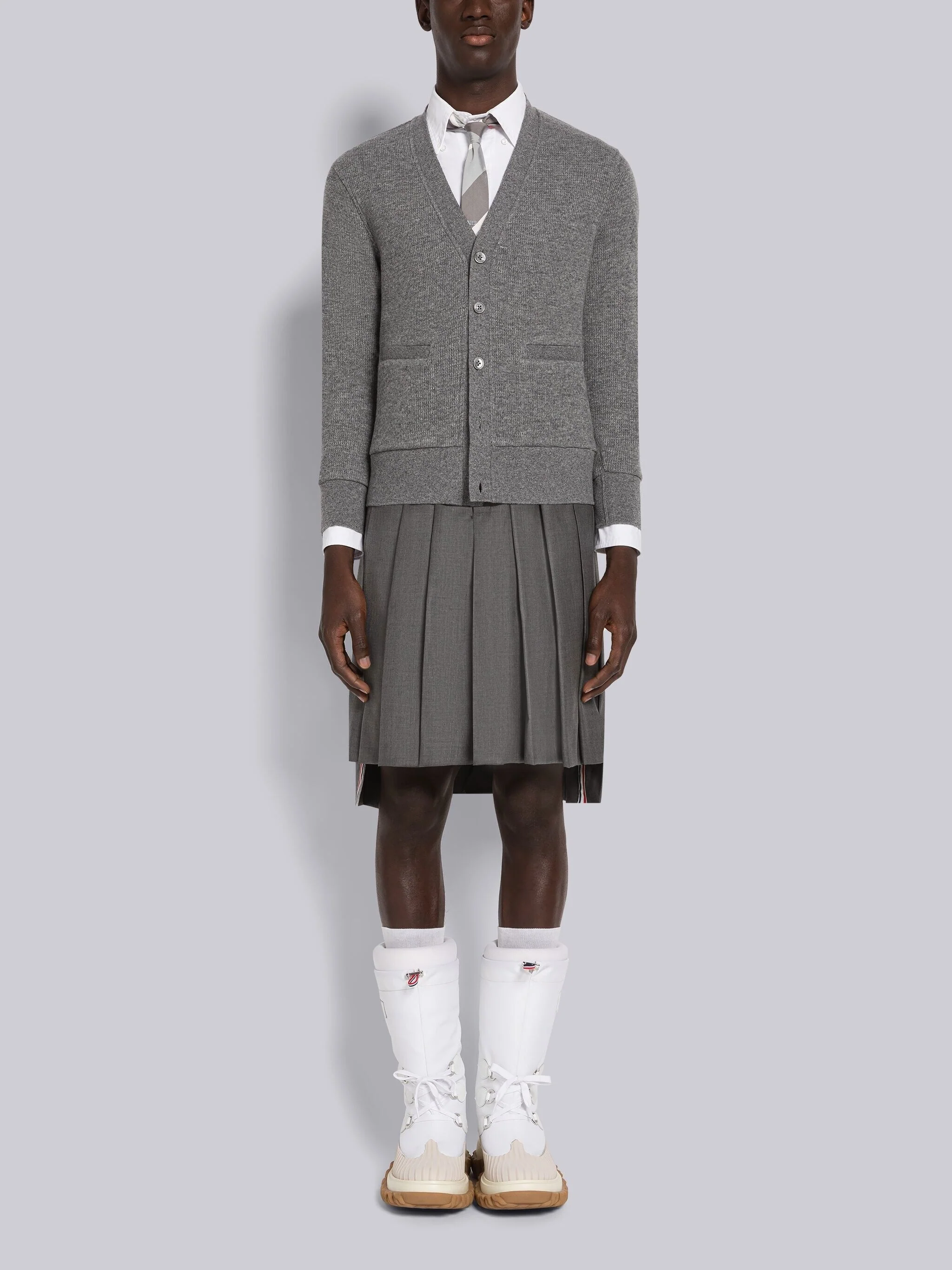 CASHMERE WAFFLE CARDIGAN - Image 6