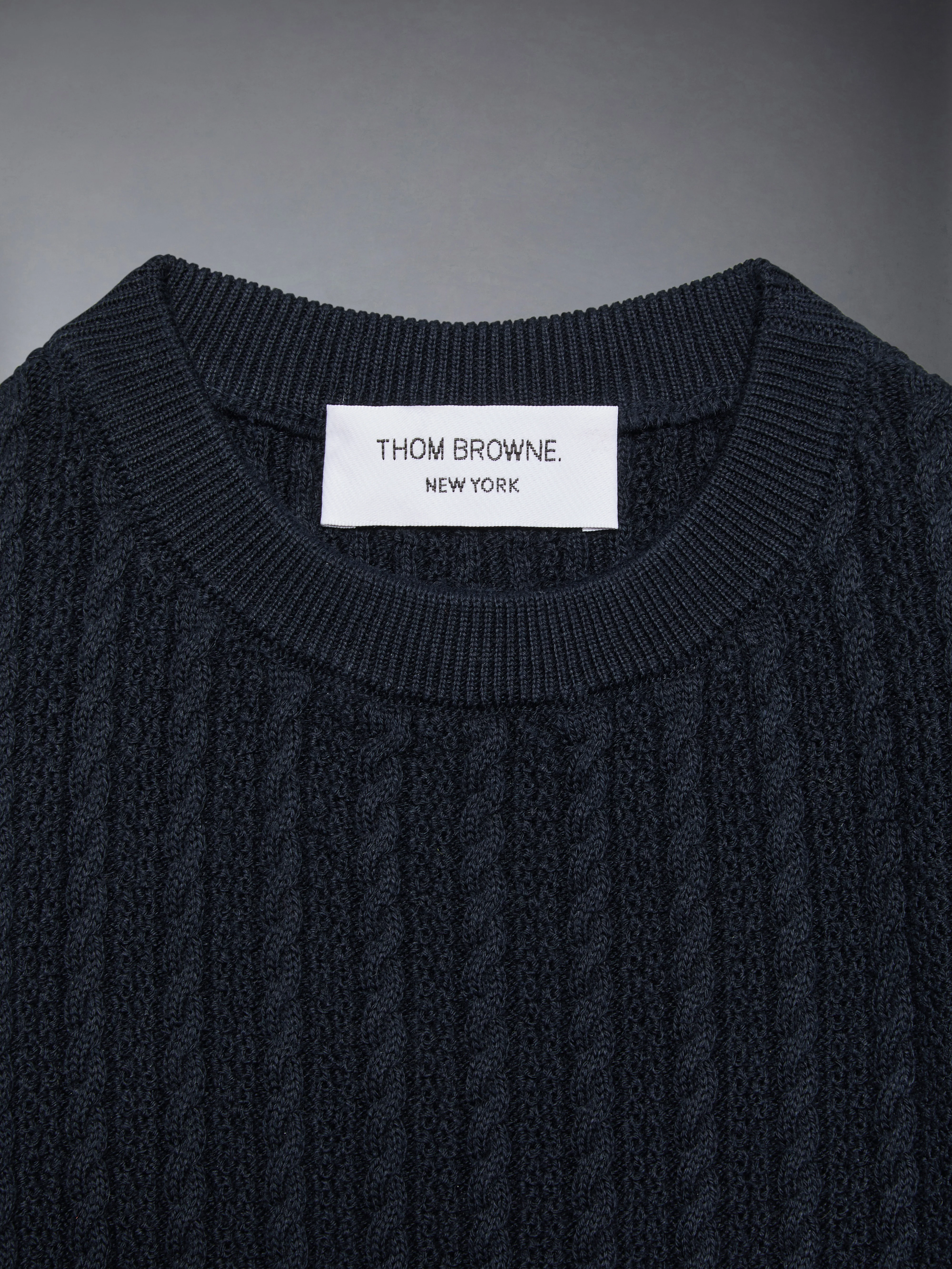 CHILDREN'S COTTON CABLE KNIT PULLOVER - Image 3
