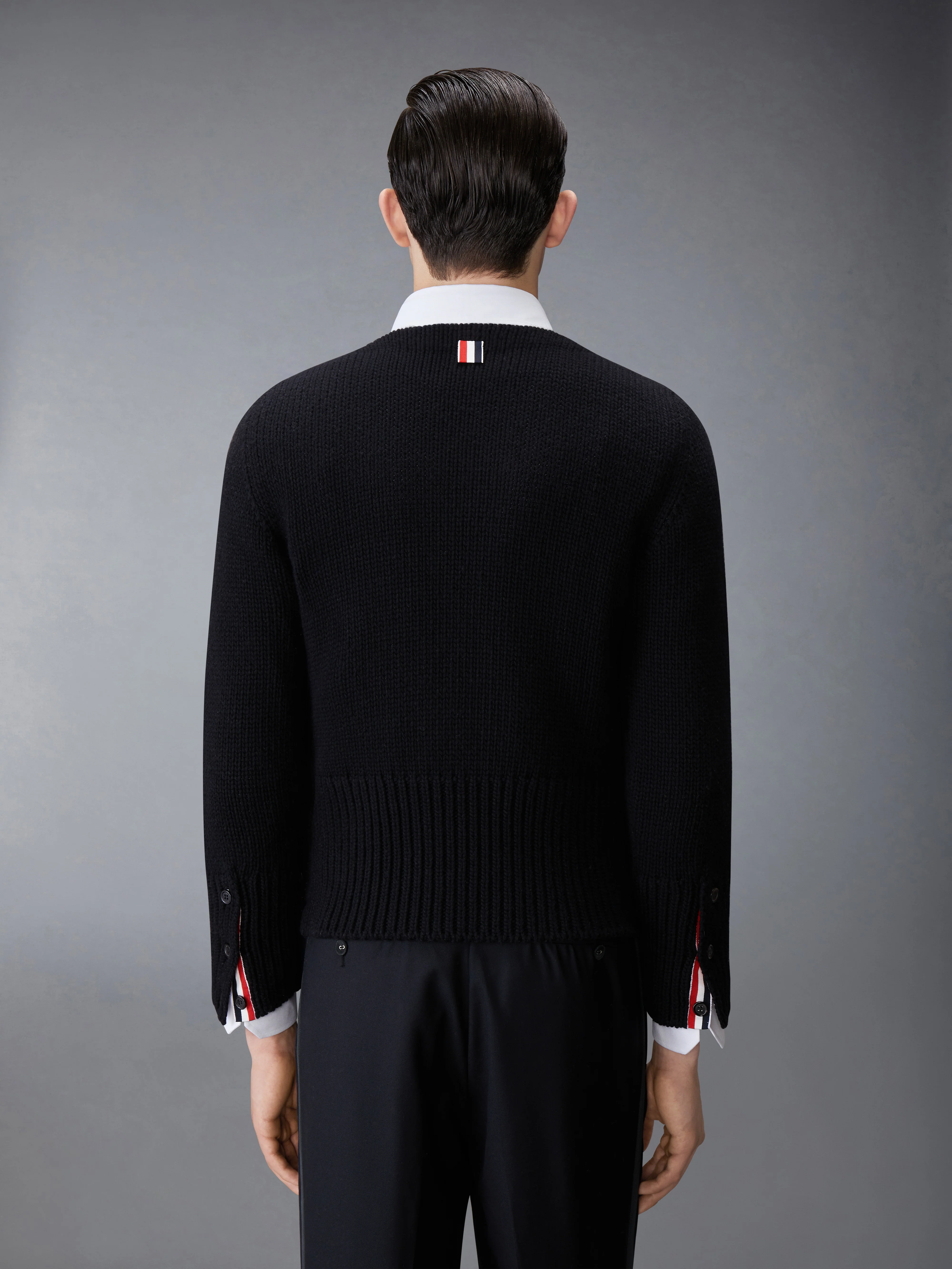 CHUNKY MERINO WOOL NEVERMORE PATCH BOAT NECK PULLOVER - Image 2