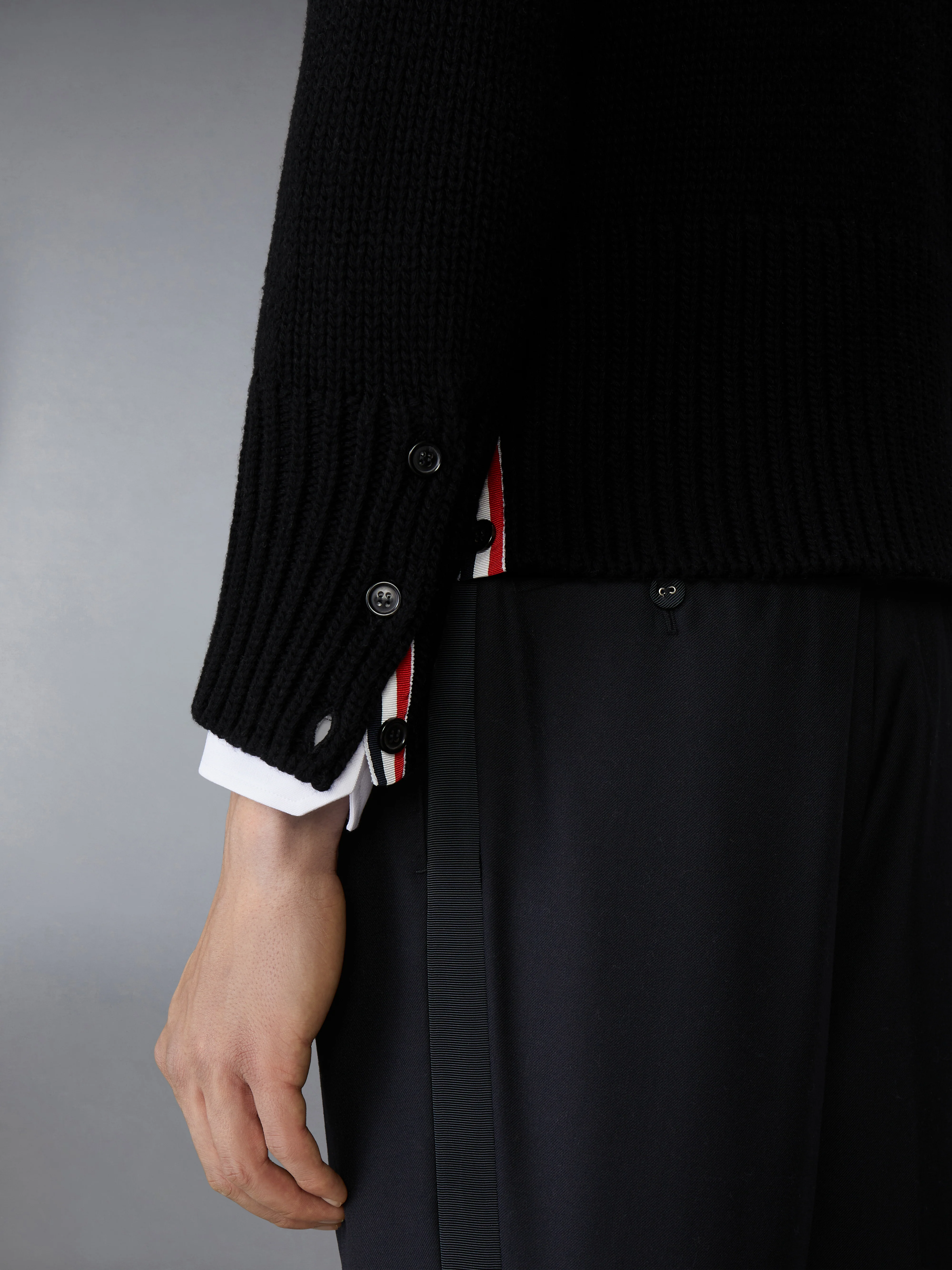 CHUNKY MERINO WOOL NEVERMORE PATCH BOAT NECK PULLOVER - Image 4