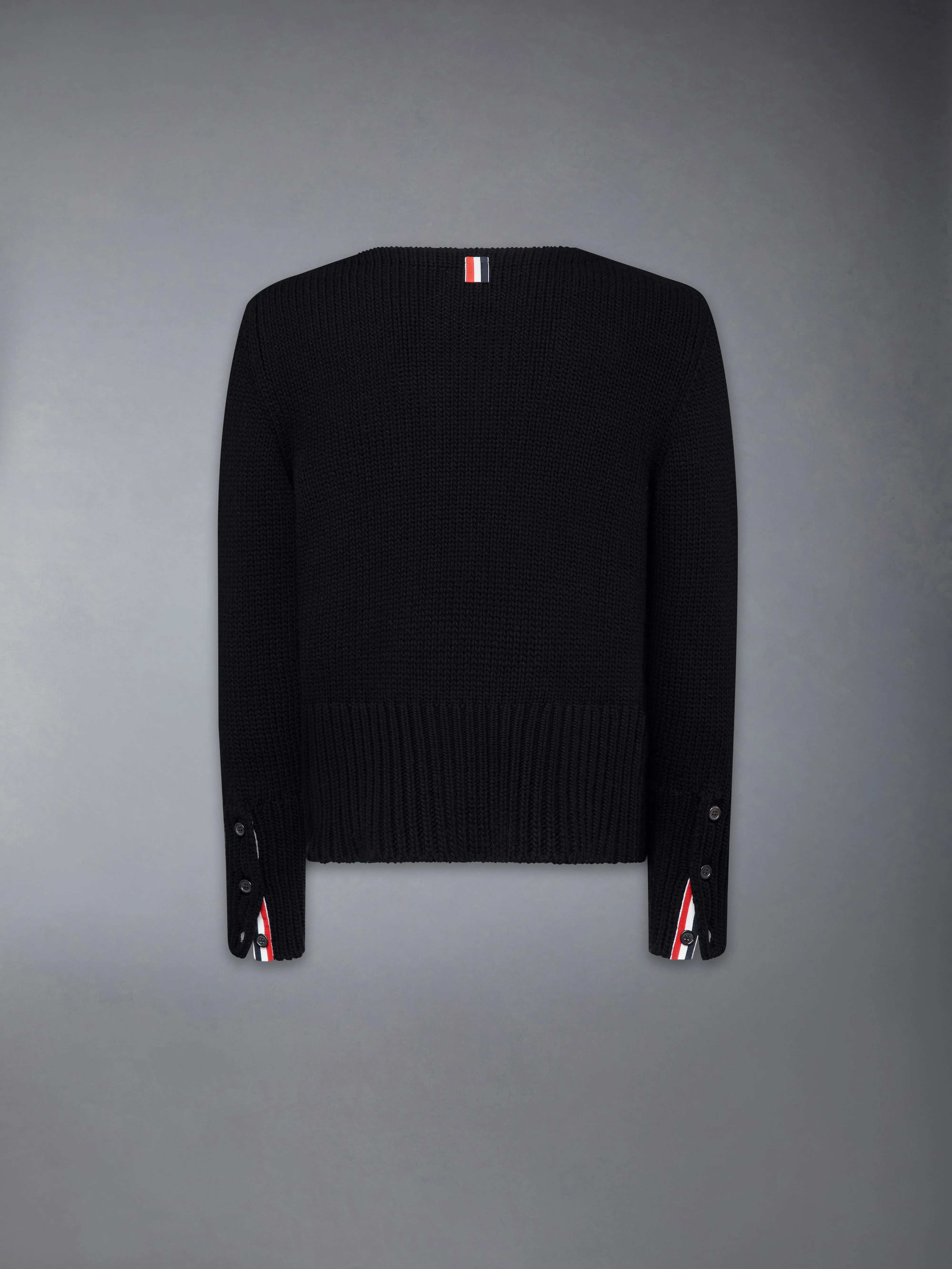 CHUNKY MERINO WOOL NEVERMORE PATCH BOAT NECK PULLOVER - Image 9