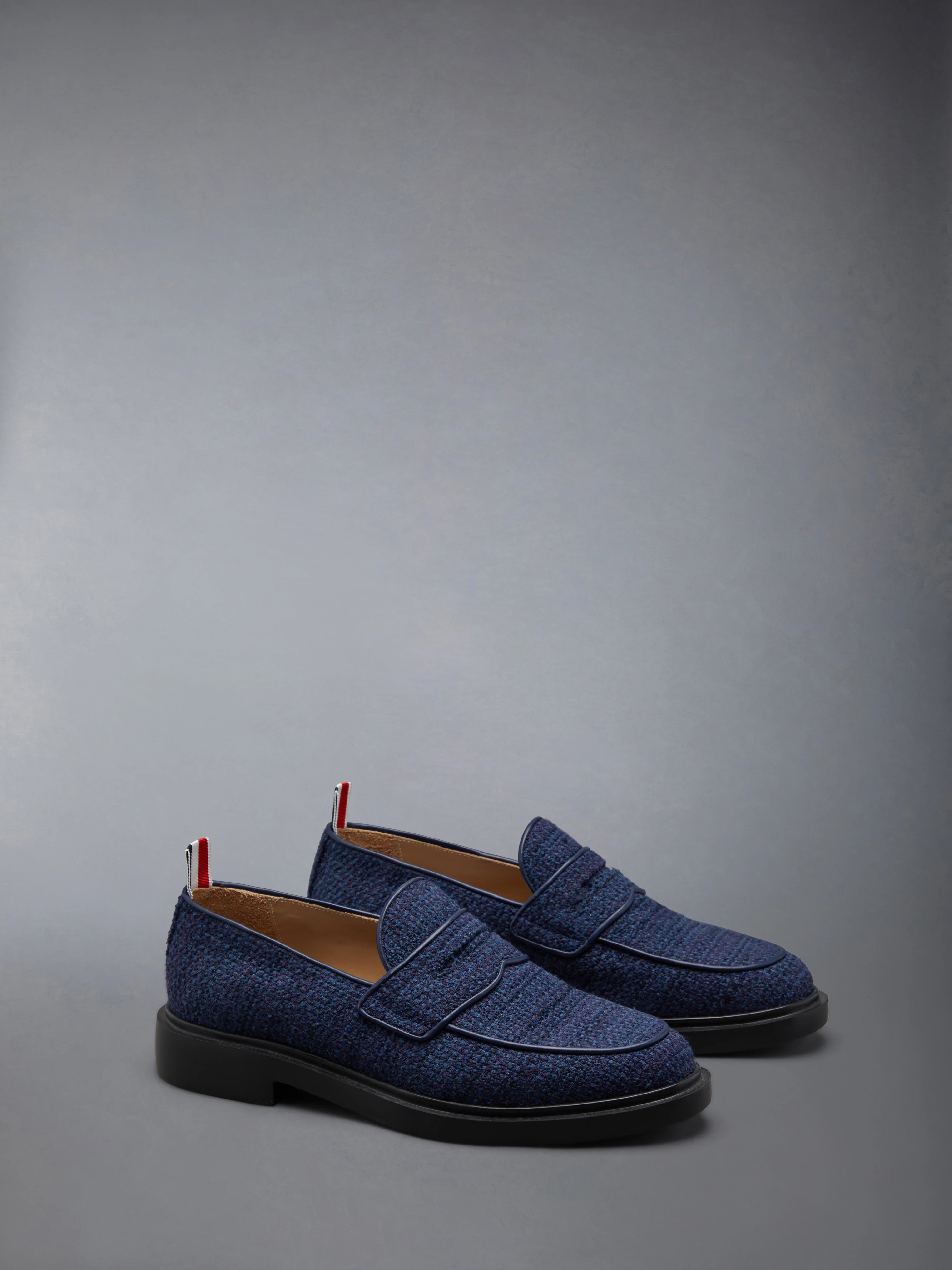 COTTON TWEED RUBBER SOLE CLASSIC PENNY LOAFER - Image 2