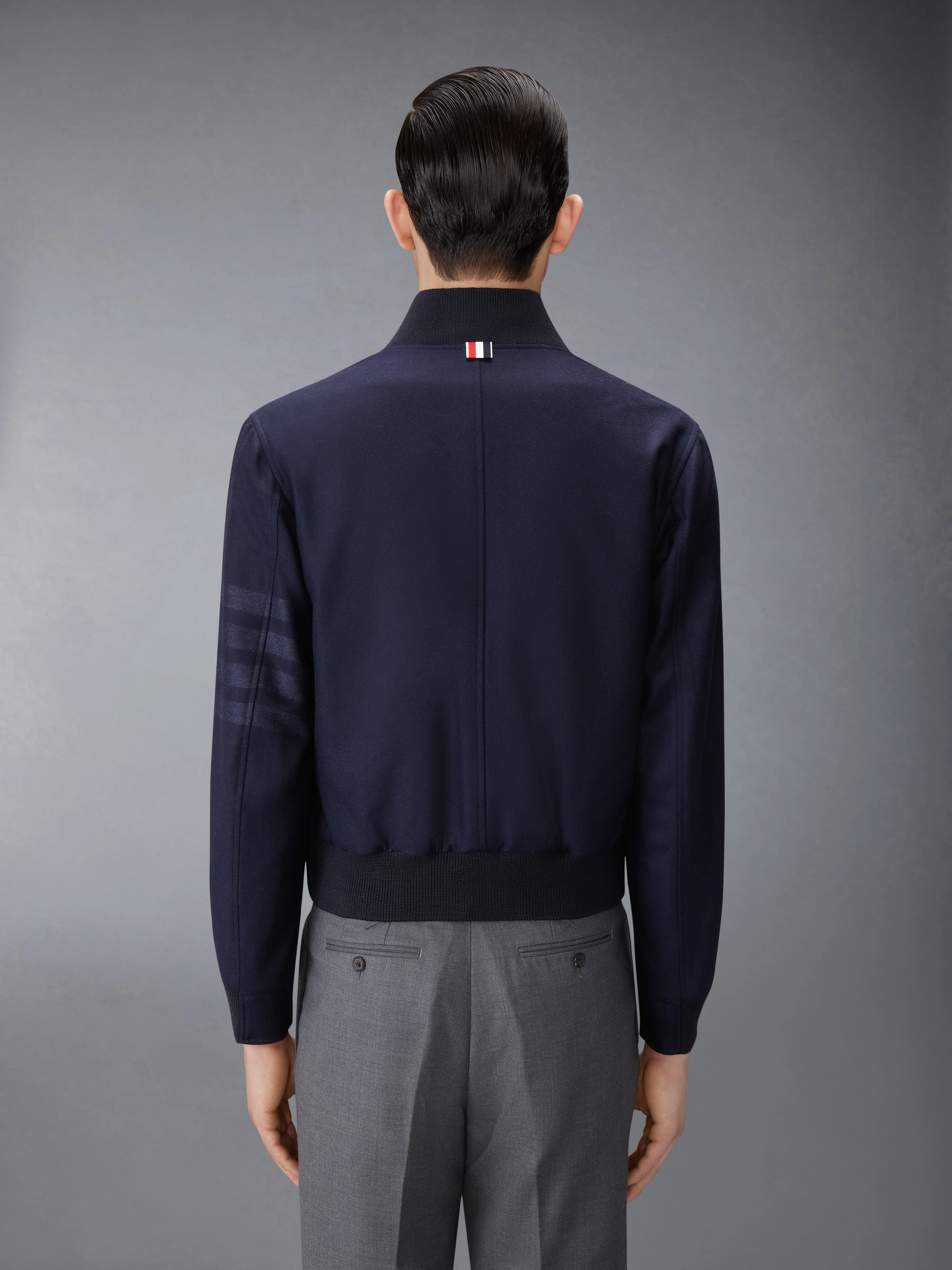 FLANNEL 4-BAR KNIT RIB BLOUSON - Image 2