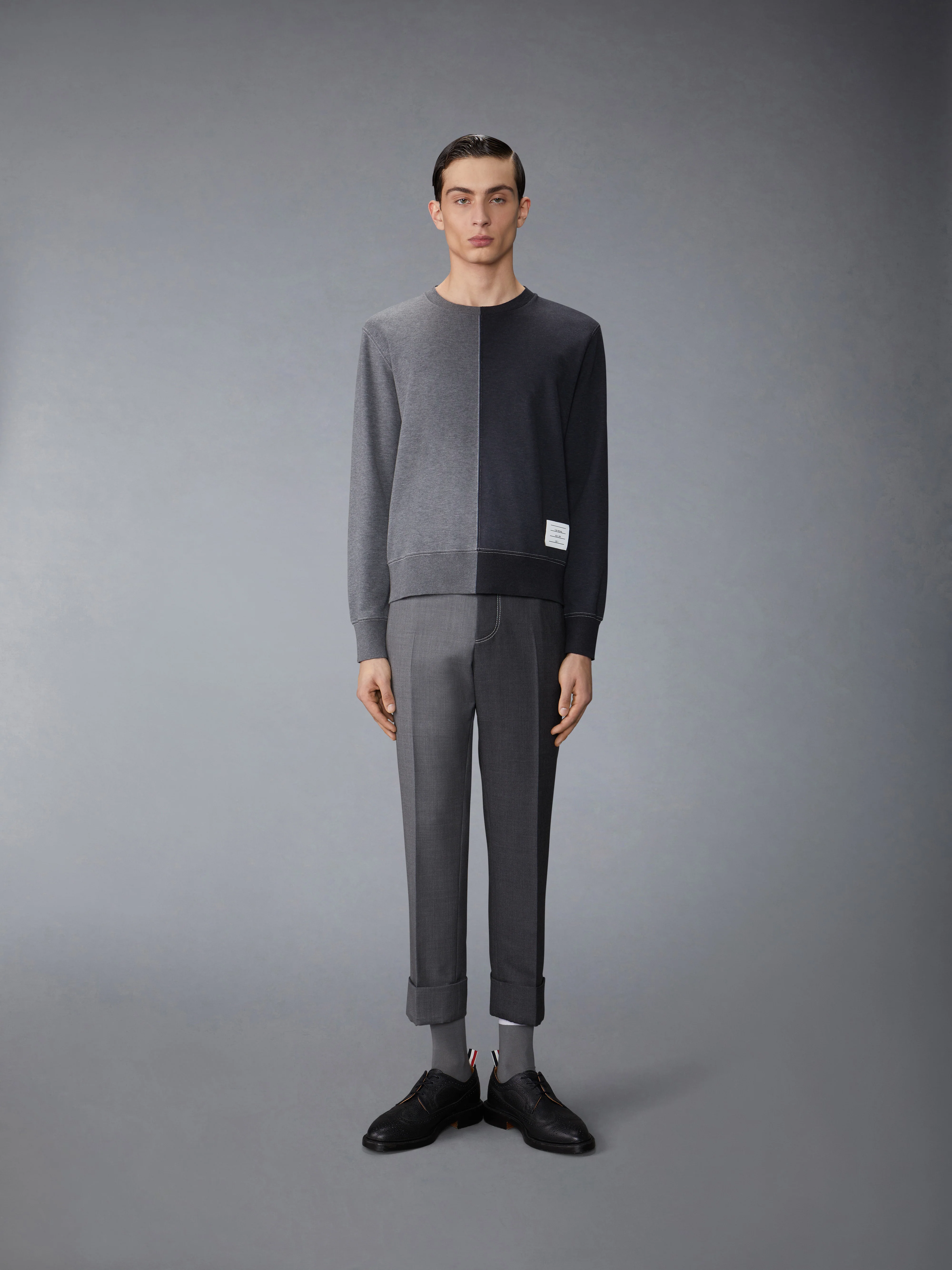 FUNMIX COTTON MILANO CONTRAST STITCH CREW NECK SWEATSHIRT - Image 3