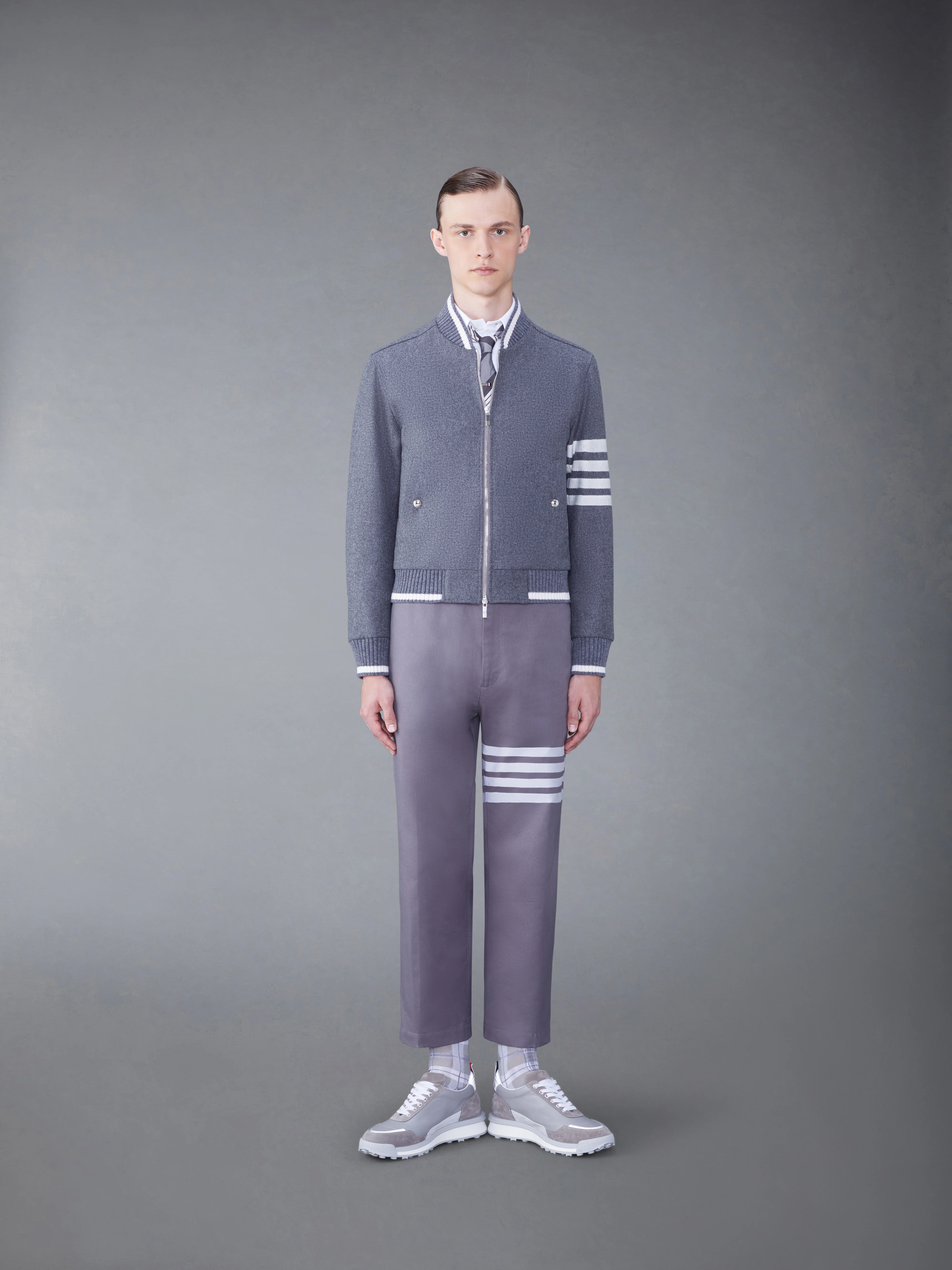 MELTON 4-BAR BLOUSON JACKET - Image 3