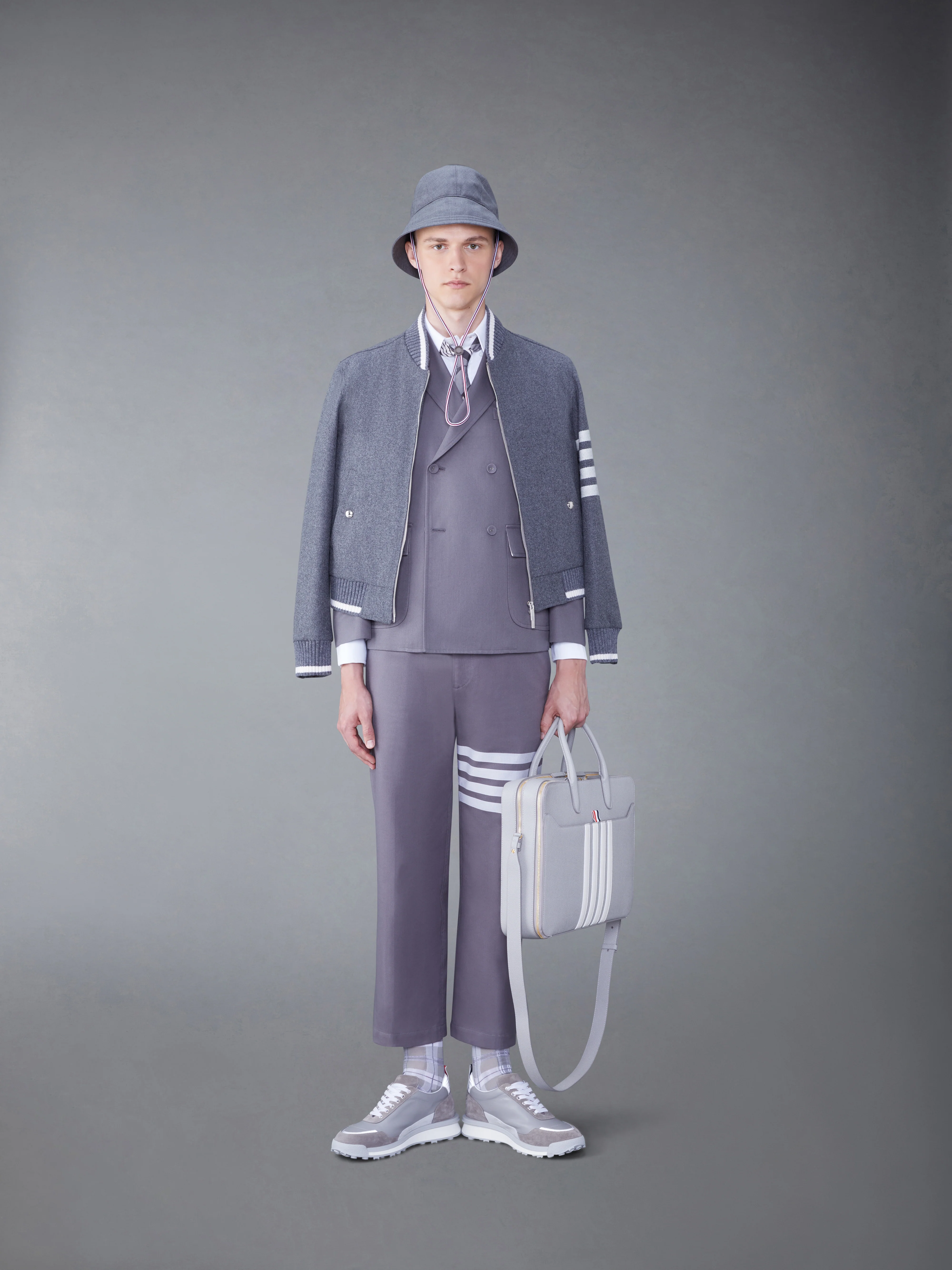 MELTON 4-BAR BLOUSON JACKET - Image 4