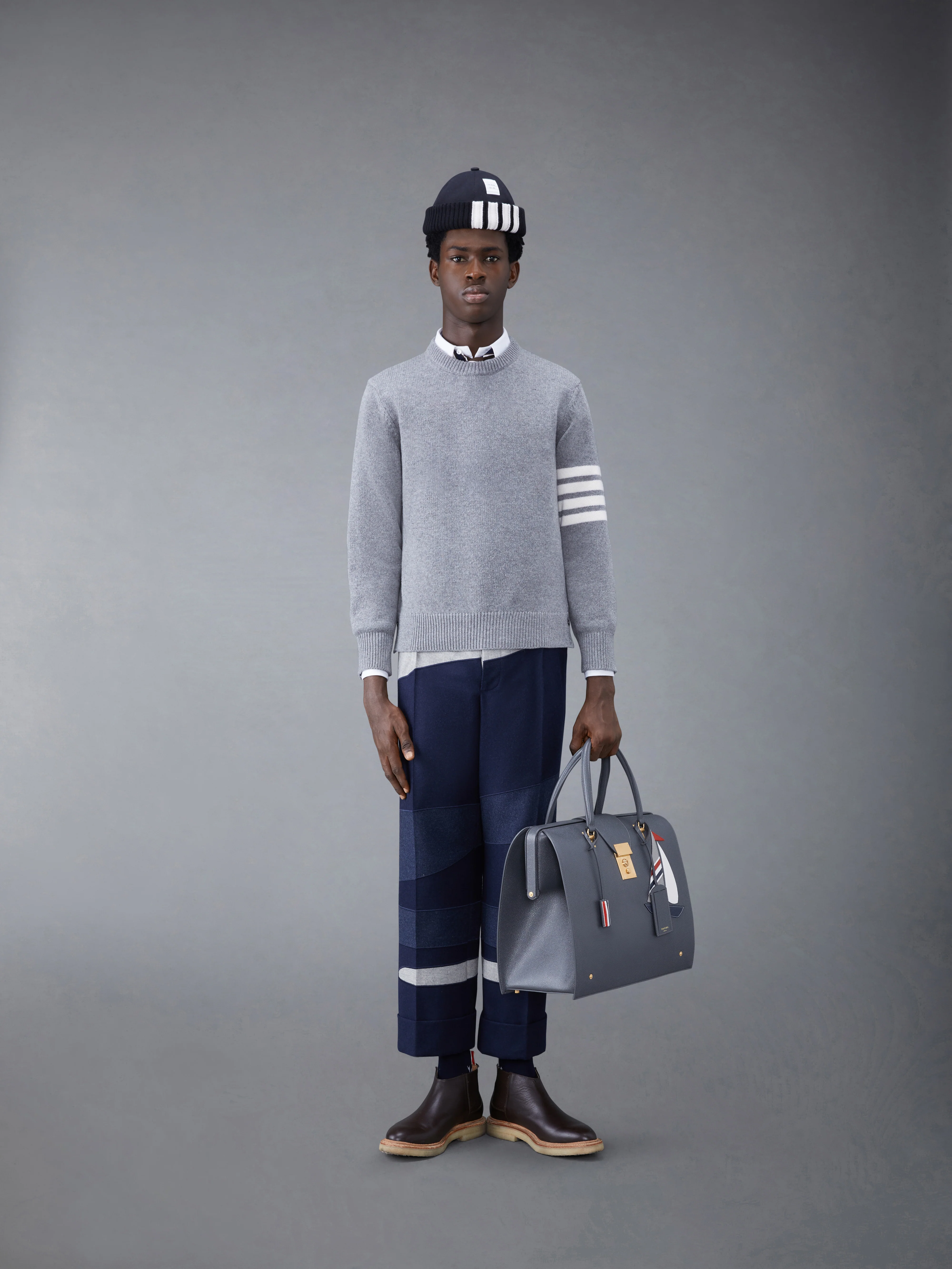Merino Jersey 4-Bar Crew Neck Pullover - Image 3