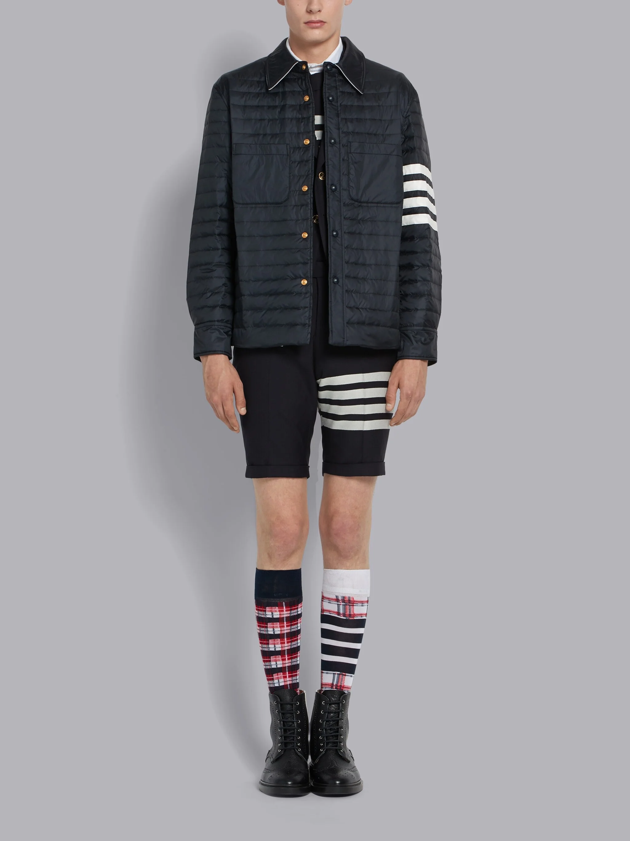 Navy Down Fill 4-Bar Shirt Jacket - Image 4