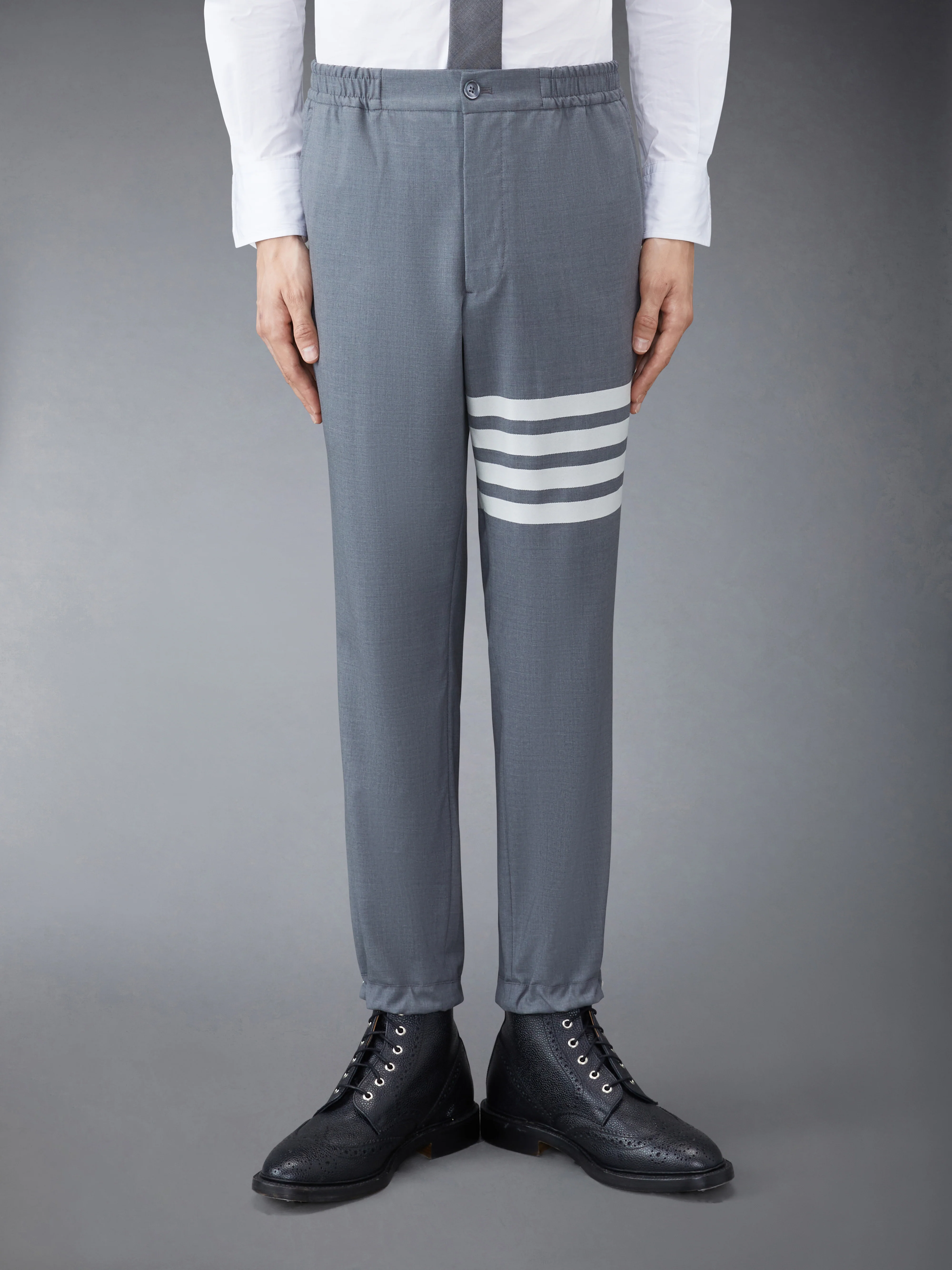 PLAIN WEAVE 4-BAR TRACK TROUSER
