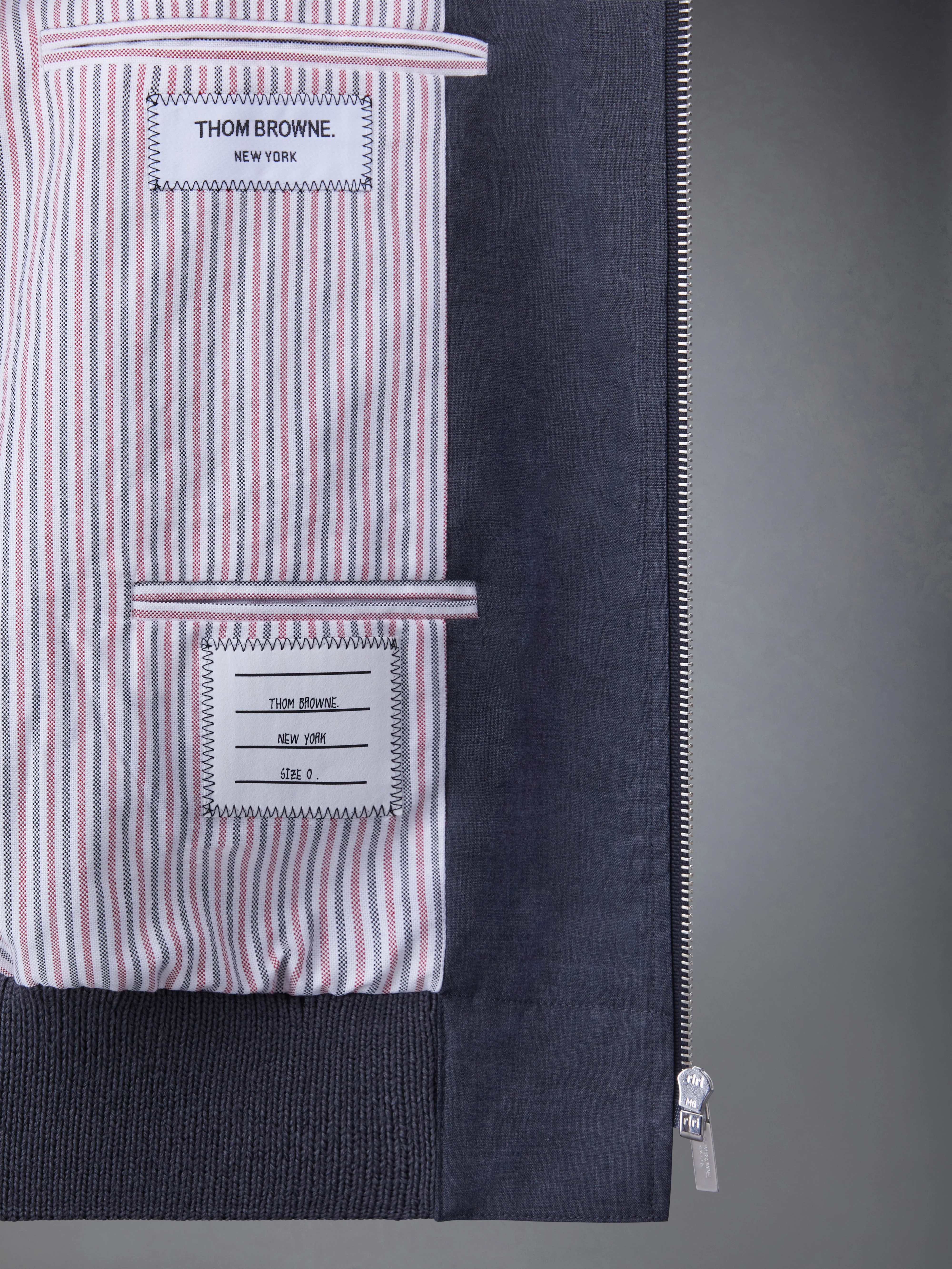 PLAIN WEAVE SUITING 4-BAR BLOUSON JACKET - Image 5