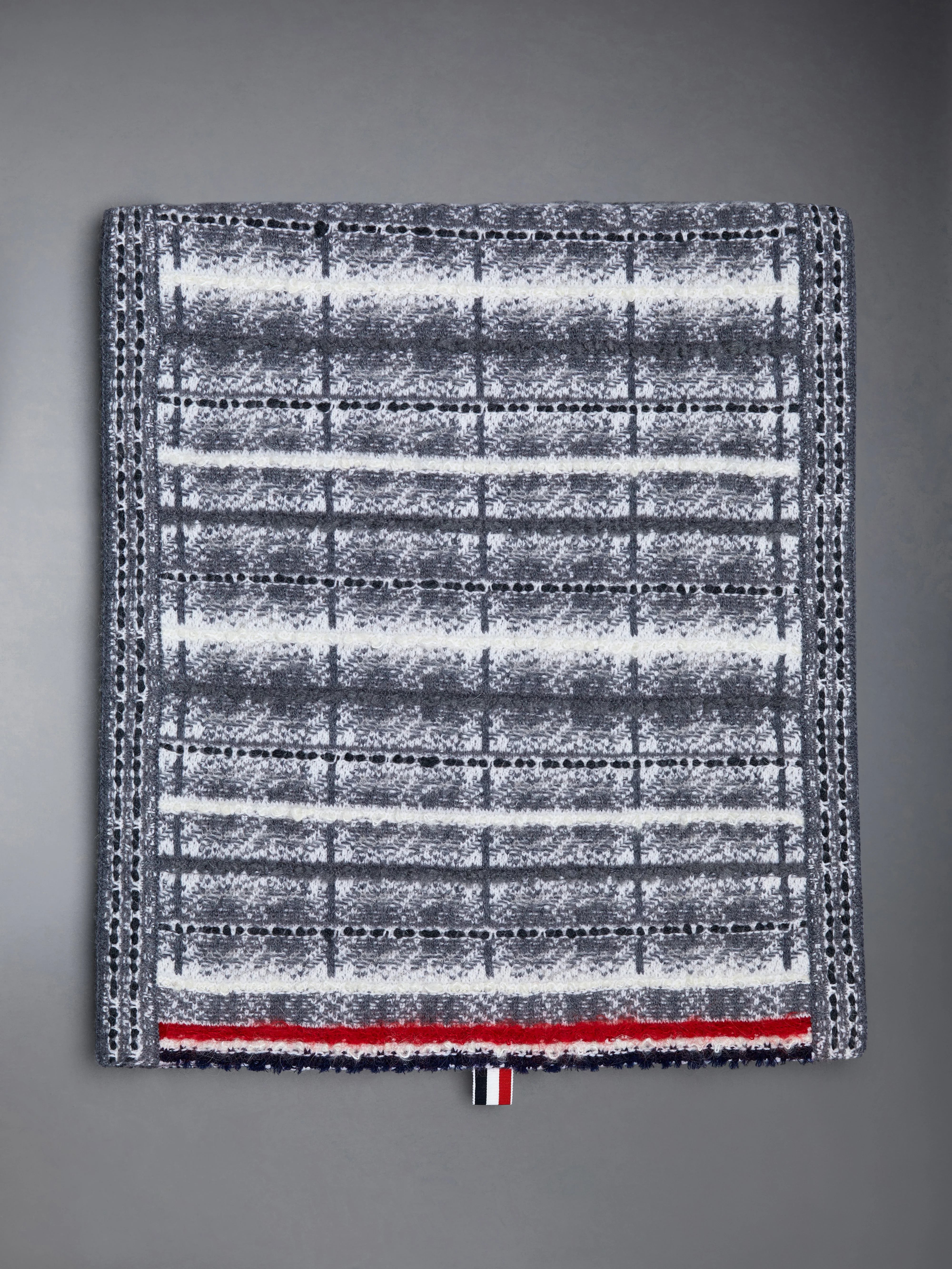 Tartan Merino and Mohair Stripe Scarf