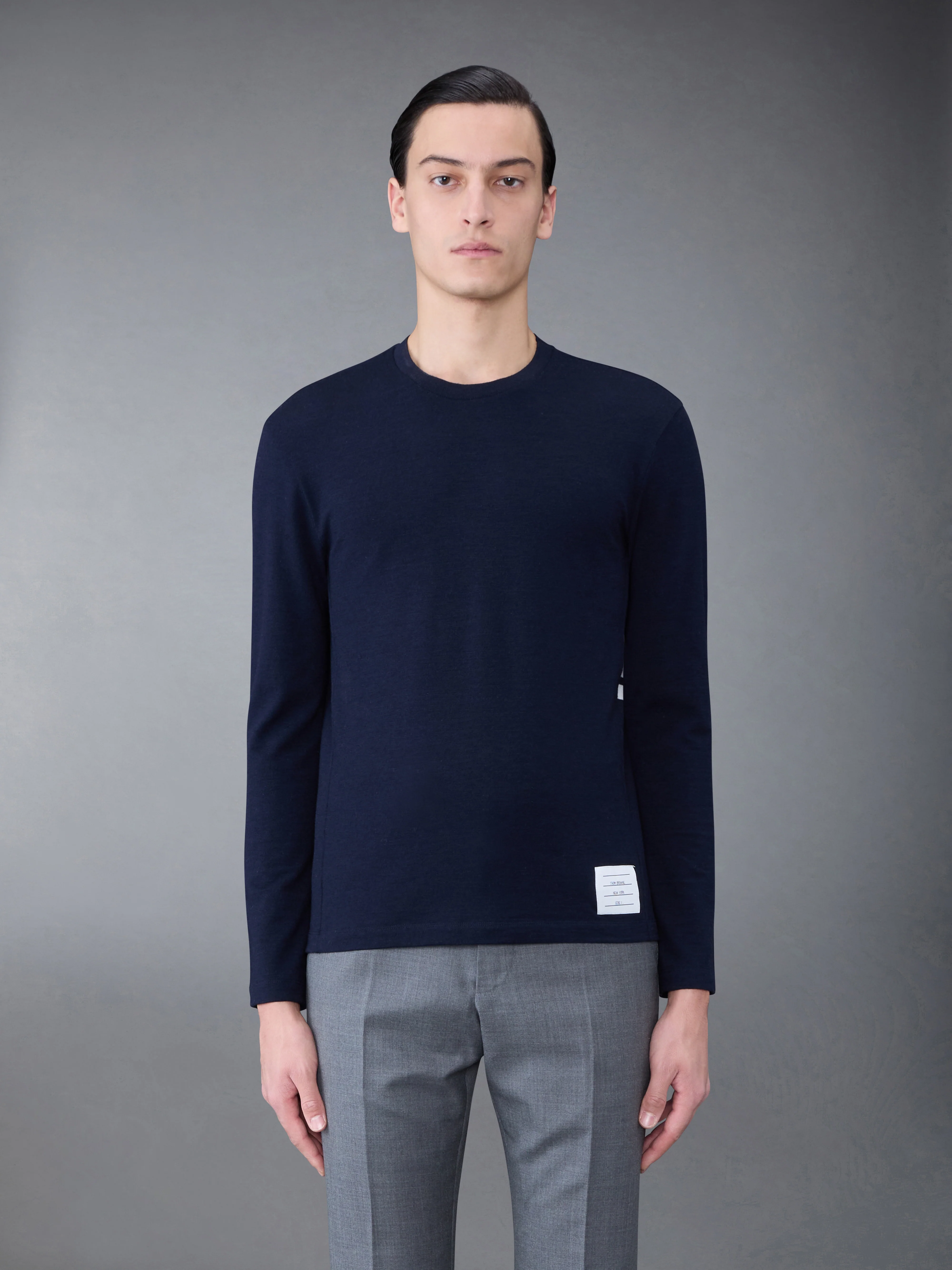 Wool Jersey 4-Bar Long Sleeve Tee