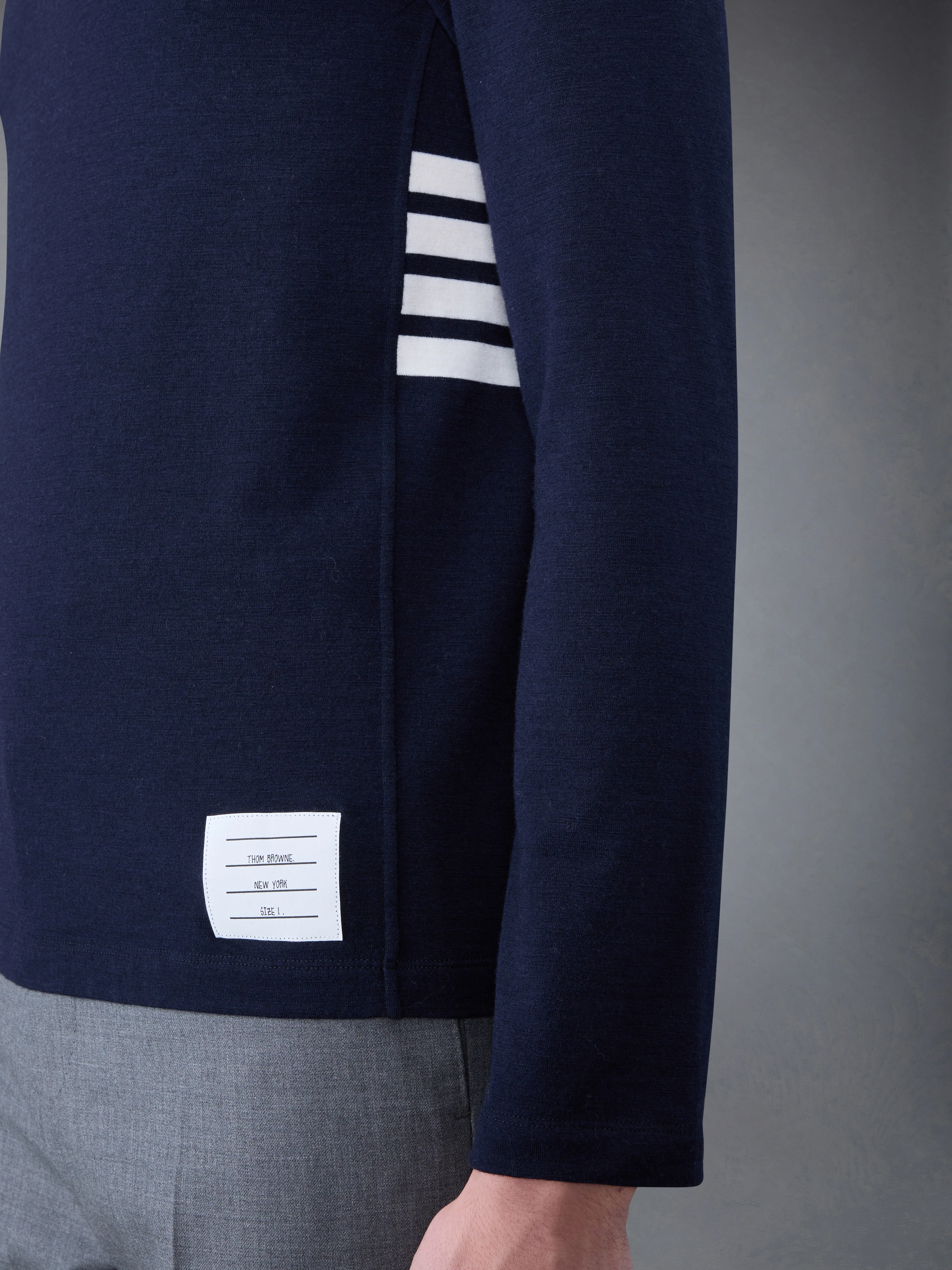 Wool Jersey 4-Bar Long Sleeve Tee - Image 5