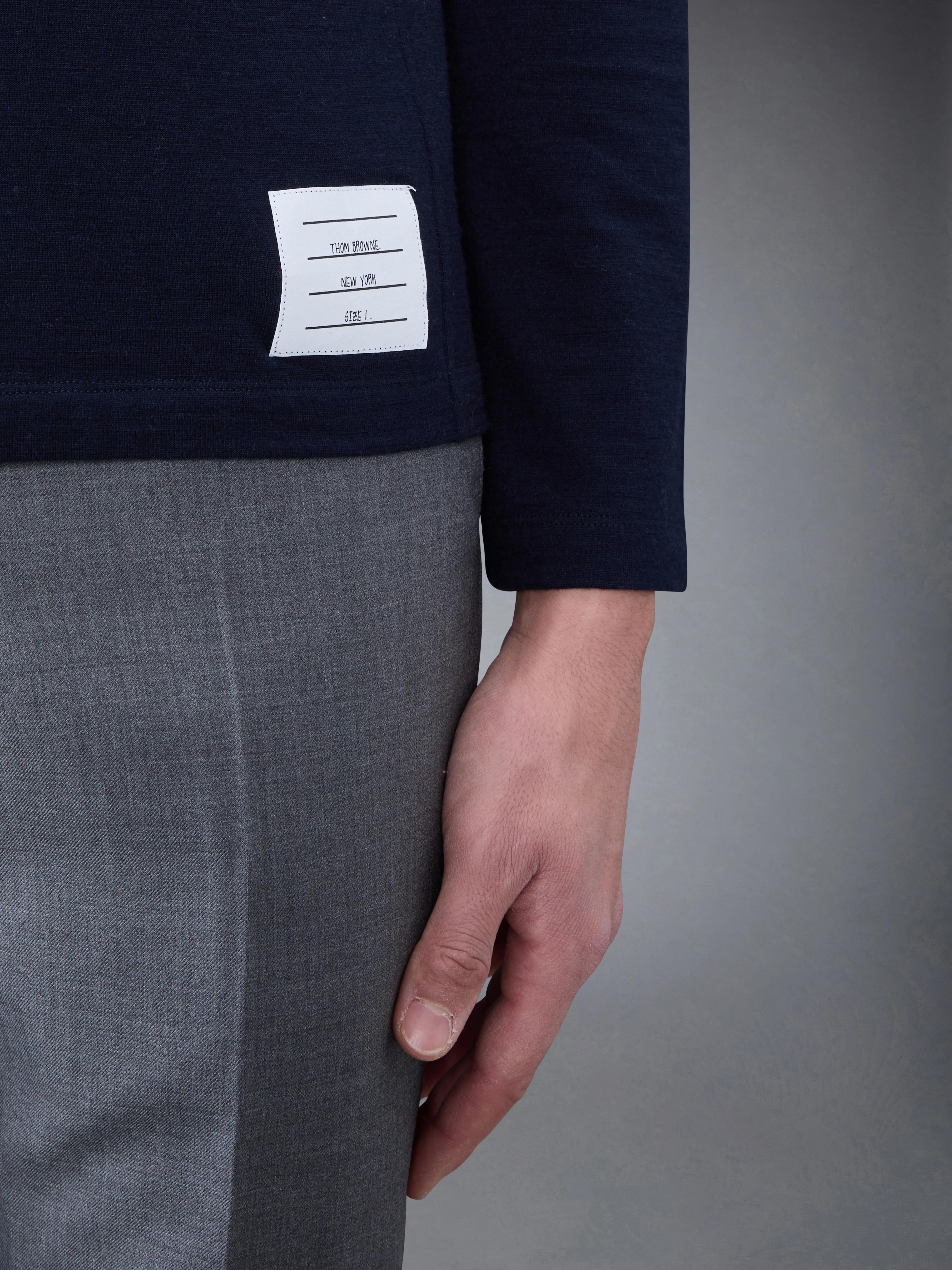 Wool Jersey 4-Bar Long Sleeve Tee - Image 6